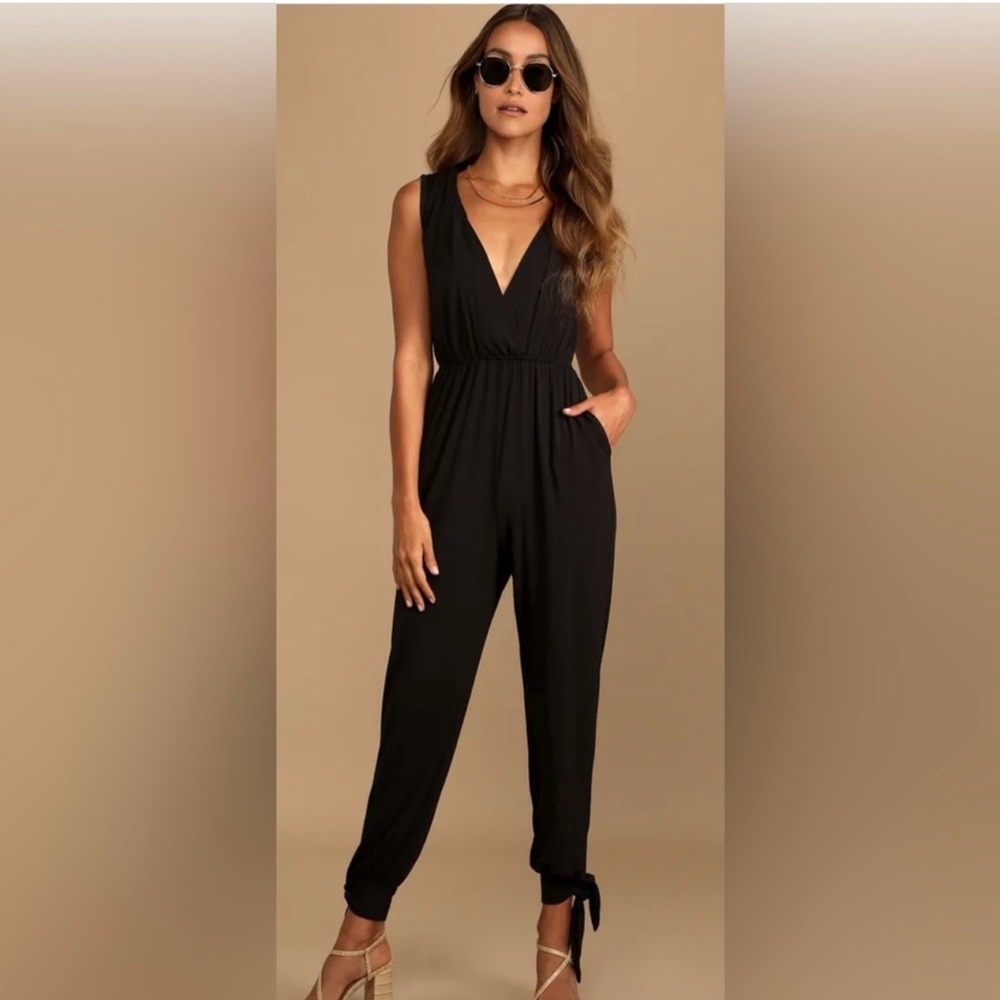 Elegant Black Jumpsuit Lulus